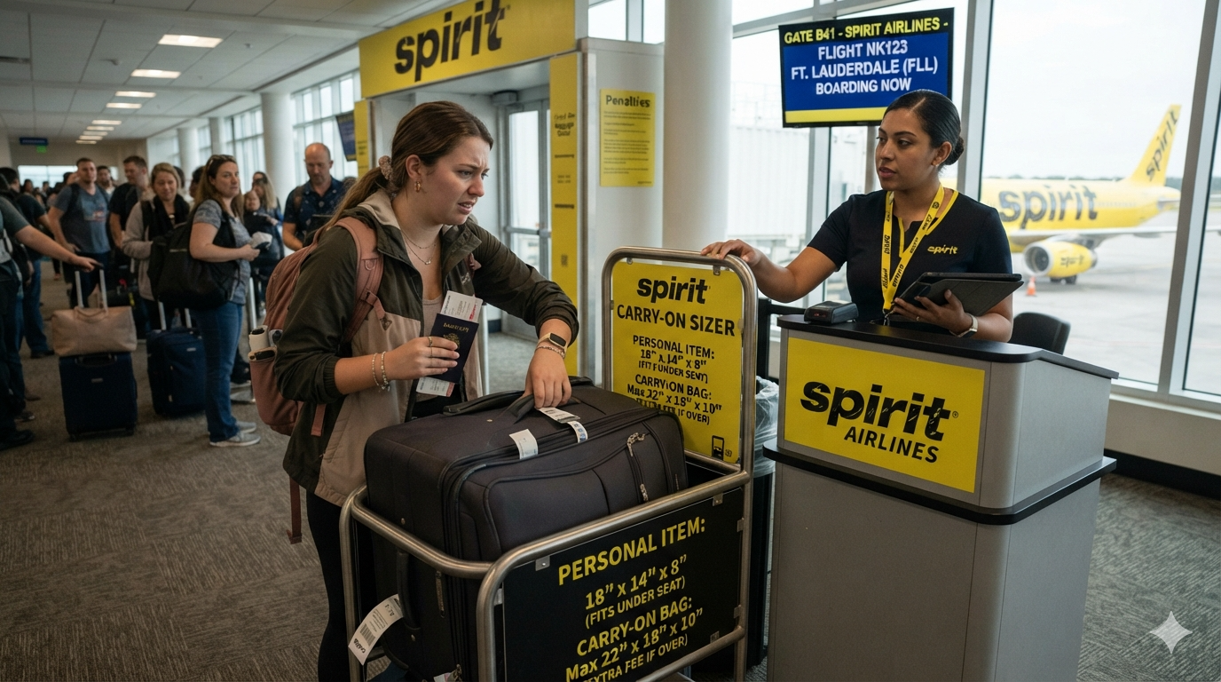 spirit airlines carry on size